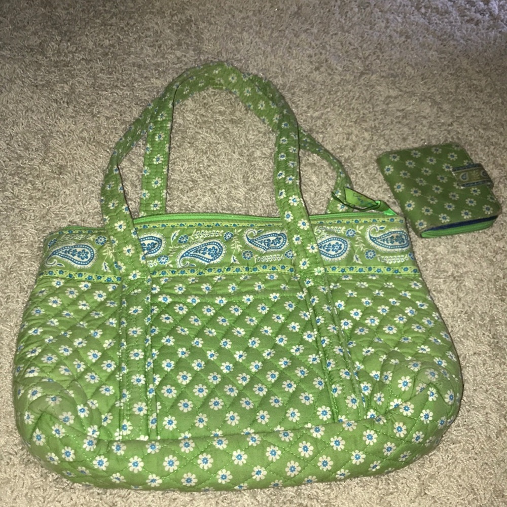 Vera Bradley shoulder bag and matching wallet
